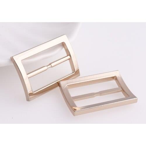 Light Gold Buckles Strap Slider Fastener 1inches Release Belt Buckles Web Rectangle Rings Sewing Accessory