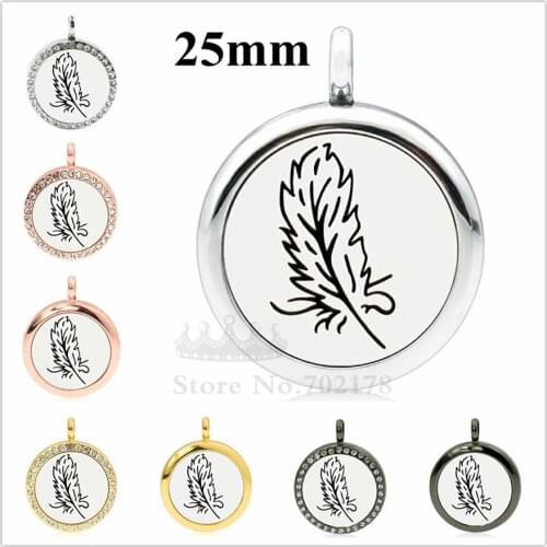 Jewelry 25mm Aromatherapy locket Essential Oils Pendant Perfume Diffuser fit Necklace Free 5pcs pads