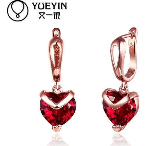 Female jewelry gold color earrings long earrings crystal zircon jewelry gift kolczyki Factory price Not allergic