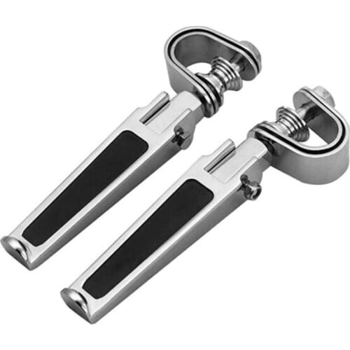 1 Pair Aluminum Motorcycle Highway Engine Guard Crash Bars Foot Pegs Foot Rests Suitable for Harley Davidson Honda Suzuki