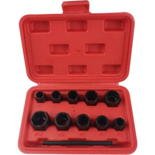 11PC Nut Extractor Metric High Hardness Wear and Tear Nut Removal Tool Repair kit Home kit Tool