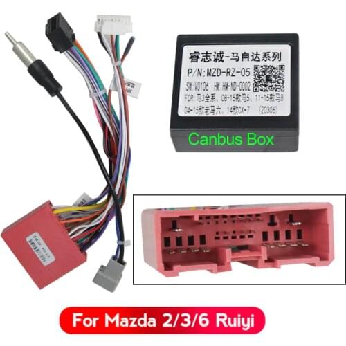 16pin Android Car radio Player Power Cable Adapter for Mazda 3/5/7/8/CX-7 with Canbus Box Radio Wiring Harness