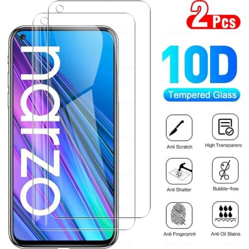 2Pcs Full Cover Protective Glass For OPPO Realme Narzo 30 5G Tempered Glas For Realmy Realmi Narzo30 6.5" Phone Protector Film