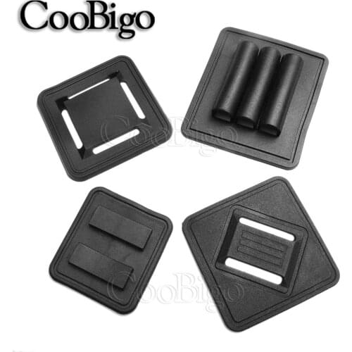 Plastic Shoulder Straps Pad Backpack Patches Rubber Webbing Backpack Bags Garment Hats Parts DIY Crafts Accessories Black 5pcs