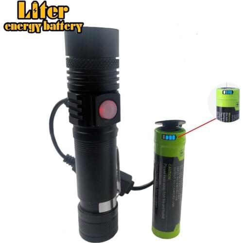 Free shipping flashlight 18650 USB 3.7V 3500MAH Power Bank USB Port Light External Battery cellphone powerbank aa aaa