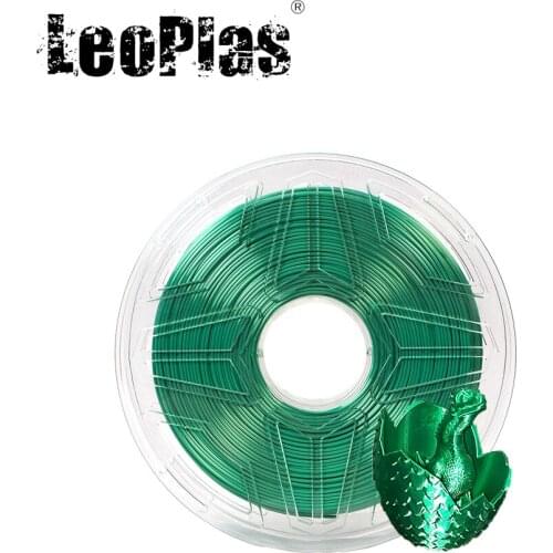 LeoPlas 1kg 1.75mm Shining Metal Emerald Green Silk PLA Filament For 3D Printer Pen Consumable Printing Supply Plastic Material