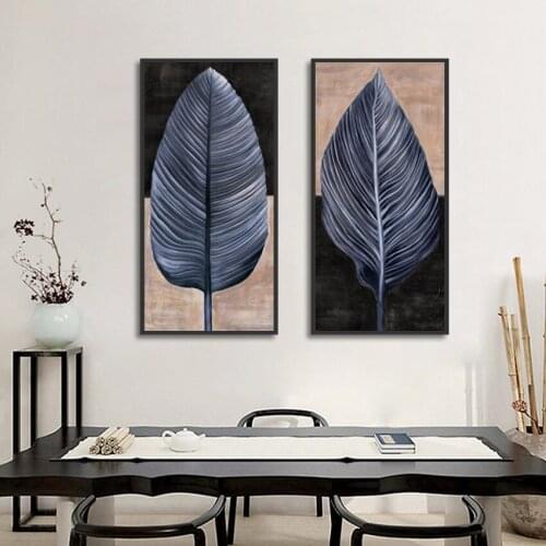 Big Purple Leaf Canvas Painting Watercolor Nordic Posters And Prints Wall Art Pictures For Living Room Aesthetic Room Decor
