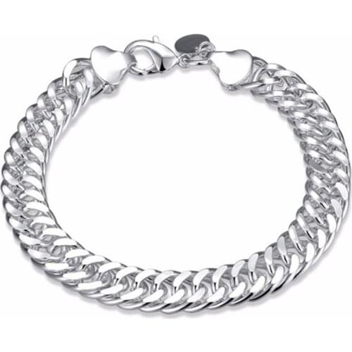 DIWENFU S925 Silver Sterling 19-20 Cm Bracelets for Unisex Pulseira Feminina Wedding Bizuteria Silver 925 Jewelry Bracelets Girl