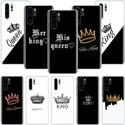 Lovers King Queen Phone Case For Huawei Honor 10 9 20 9X 8A 8X 8S 7A 7X Lite Pro 10i 20i Y5 Y6 Y7 Y9 2019 Cover Coque