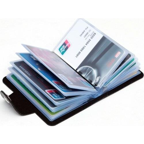 Portable Business ID Credit Card Wallet Holder Name Cards Case Organizer 24 Bits Card ID Holder Case card holder