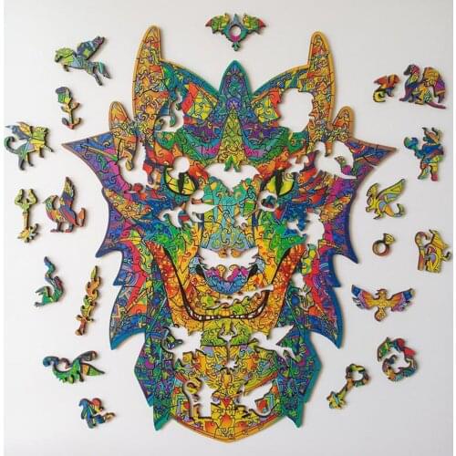 0.5cm Wooden Jigsaw Puzzle Adult Children Educational Holiday Gift Dinosaur Irregular Puzzle Wooden Puzzle en bois animaux W