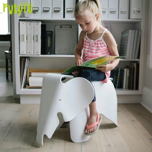 A, Elephant shape children chair in room Welcomed by the children animal Kids Chair waterproof PP Plastic chairs bearing 150kg