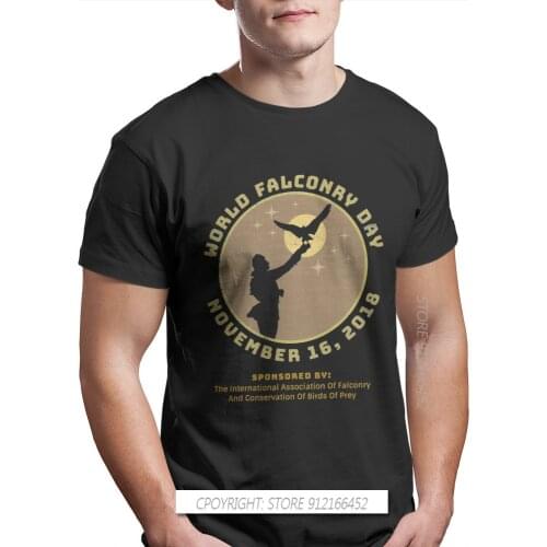 Falconry Austringer Bird TShirt For Men World Falconry Day November 16 Soft Summer Sweatshirts T Shirt Trendy Loose