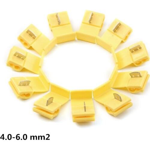 10pcs Electrical Cable Connectors Lock Wire Insulated Terminals Crimp Quick Splice Connector For Car Electrical Cable Snap