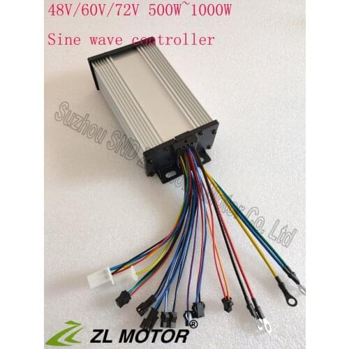 Electric bike controller sine wave 48V 800W 1000w 12mosfet 48-72V wide voltage/ DC hub motor e-bike controller G-K105