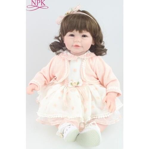 NPK New Reborn Baby Doll Soft Silicone Vinyl Real Touch Newborn 20inch 50cm princess bebes reborn girl toys bonecas
