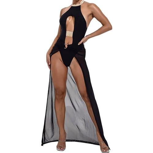 Swimwear Women Solid Color Sexy Ring Beach Sunscreen Dress Swimsuit Women Mesh Skirt Bikini Blouse maillot de bain femme trajes