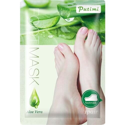 Aloe Vera Foot Mask Peeling for Legs Feet Mask Exfoliating Socks Scrub for Pedicure Anti Crack Heel Remove Skin Foot Patch
