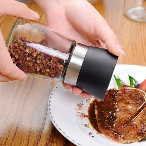Pepper Grinder 2 in 1 Stainless Steel Manual Salt and Pepper Mill Grinder Spice Shakers Kitchen Tools Accessories for Cooking