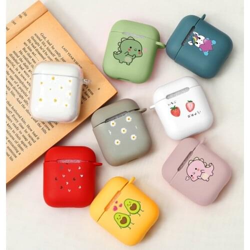 Fashion Candy Earphone Case For Apple Airpods 2/1 Silicone Cases Love Heart Daisy Flower Headphone Case For Airpods 2 Cover Bags