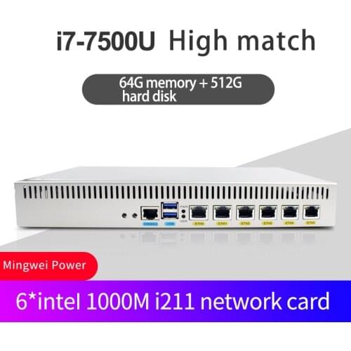 Newest pfSense Box 7th Gen Kaby Lake Intel i5 7200u i3 7100U 3865U Dual Core fanless case 6 lan mini server pc support AES-NI