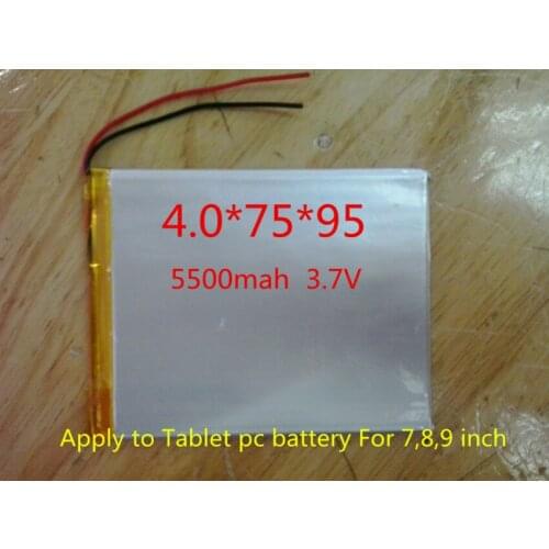 The New Battery 5500mAH Li-ionbattery For 7,8,9 inch ICOO 3.7V Polymer lithiumion Battery With High Quality
