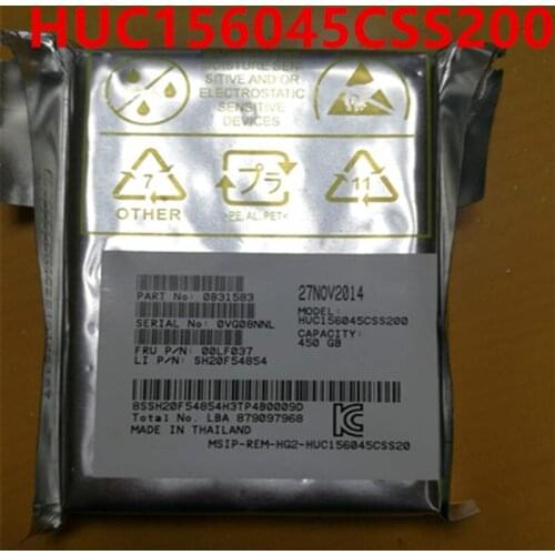 Original New HDD For Hgst 450GB 2.5" SAS 64MB 15000RPM For Internal HDD For Server HDD For HUC156045CSS200