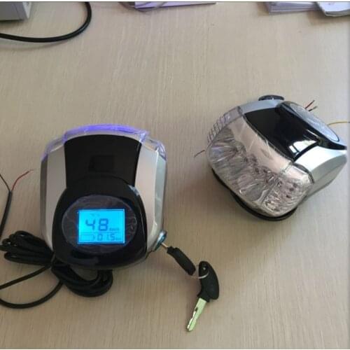Frontlight 48v60v With LCD Display+Bluetooth For Electric Bike Scooter TRICYCLE Lamp With Battery Level/Light/Speed Indicator