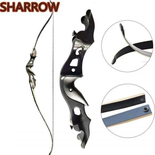 58" Archery Recurve Bow Takedown Hunting Recurve Bows 20lbs-55lbs Longbow Right Hand Bow Riser For Shooting Hunting Competition