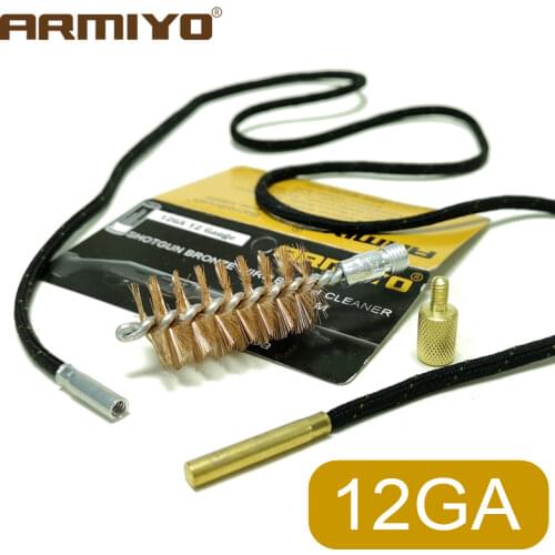 Armiyo Tactical Shotguns Bore Brush 12GA 12 Gauge 18.5mm One-piece Gun Barrel Cleaning Kit Sling Hunting Shooting Accessories