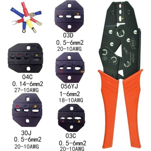LS series Rachet hand crimping tool for pre-insulated terminals 0.14-6mm2 ,surge connector,electrical crimper