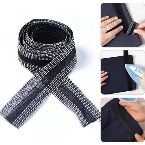 120cm Self-Adhesive Pants Paste DIY Pants Edge Shorten Repair Pants Mouth Paste for Jean Clothing Trousers Apparel Sewing Fabric