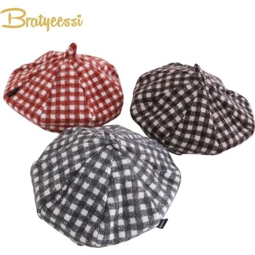 Princess Wool Kids Hat for Girls Beret Autumn Winter Baby Hat Children Cap Kids Girl Hats Accessories for 2-5Y