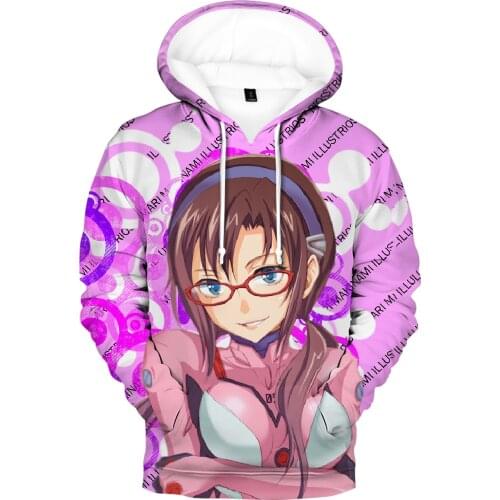 Popular Creative 3D Evangelion Men/Women Hoodies Spring Autumn Boys/Girls Hooded Casual Cool children Clothes Oversized Hoody