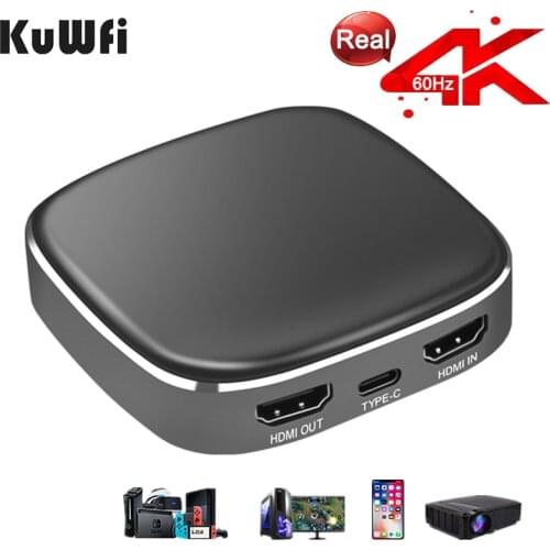 KuWFi 4K60fps Video Capture Device Type C Interface Grabber Game & Video,Streaming for Xbox,PS4, Nintendo Switch,PS5