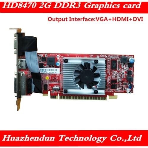 Original High quality Video card for MSI HD8470 DDR3 2G desktop Full height baffle graphics card 1pcs free shipping