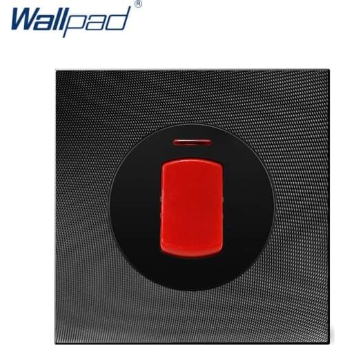 Wallpad 20A Water Heater Switch Wall Light Switch With LED Indicator Aluminum Metal Panel