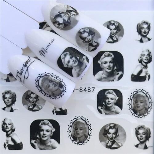 YWK 1 Sheet New Designs Flower Glitter Nail Sticker Water Transfer Animal Styles/Christmas Series Nail Art Decals