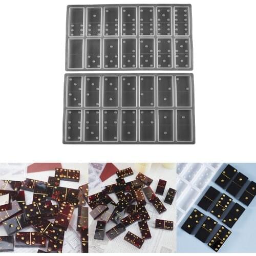 1Set Dominoes Silicone Molds Epoxy Resin Craft Cabochons Board Mold Domino Casting Mould for Charm DIY Handicraft Accessories