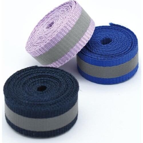 10mm Safety Silver ReflectiveWebbing Striped Webbing For Canvas Bag Purse Strap Handles,For Tote Bag Upholstery Belt 5 Yard