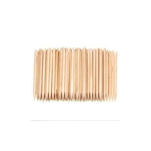 100Pcs Wooden Cuticle Pusher Nail Art Cuticle Remover Orange Wood Sticks For Cuticle Removal Manicure Nail Art Tools
