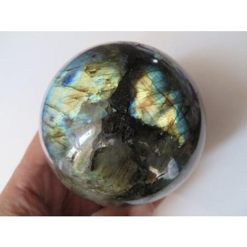 2.74" AA Natural labradorite Quartz Ball Crystal Sphere Orb Healing 640g