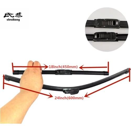 Free shipping 2pcs/lot SG-001 Wiper blades for 2008-2016 OPEL Insign A 24"+18" fit standard J hook wiper arms only
