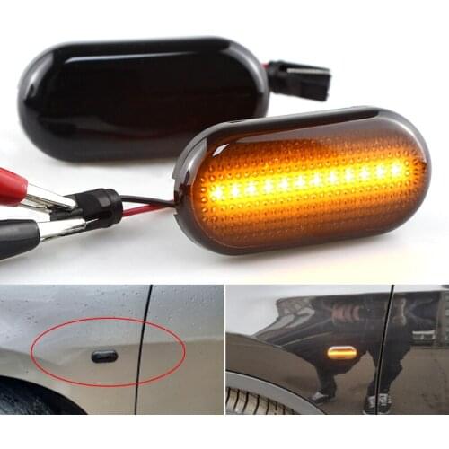 2pcs LED No Dynamic Side Marker Turn Signal Light Signal Lamp Blinker Light For Nissan Micra III 2003.01~2010.06