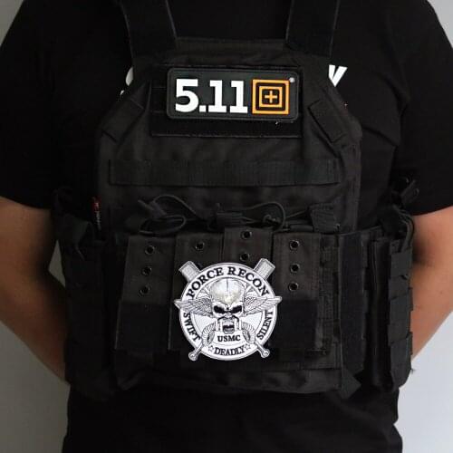 4 Pcs PVC Embroidered Patch Military 511 Tactical SEAL Creative Badge Outdoor Clothing Backpack Patch