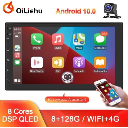OiLiehu 2 Din Android 10.0 Car Radio Carplay Multimedia Player Stereo Receiver For Volkswagen Nissan Hyundai Toyota CR-V KIA