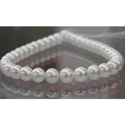 Free shipping Beautiful south sea Cultured AAA+ 10.5-11mm white akoya Sea water pearl necklace 17" Gilded Factory Women Gift wor