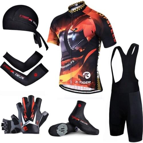 Pro X-Tiger Summer Big Cycling Set ! Pro Cycling Clothing MTB Bicycle Clothes Cycling Jerseys Set Racing Bike Sportswear