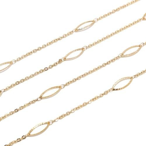 New gold tone Stainless Steel Cable Chain Link in Bulk for Jewelry craft DIY Making