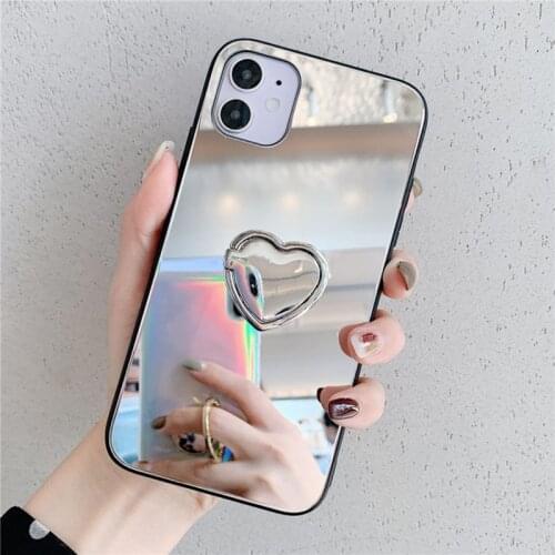 Love bracket Acrylic Mirror Case For Samsung Galaxy A51 A71 A70 A50 A10E A20 A30 A80 A10S A20E A750 Note 10 9 8 S20 S10 S9 S8